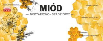 KPL. 100 ETIKIET MED NEKTÁROVO-POSEDOVÝ 154 x 60 MM *8214