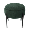 PUFA ROTUNDA CU PICIORUȘE DIN METAL 28 x 31 CM VERDE *8762