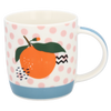 Porcelánový hrnček ANANÁS/POMARANČ 365ML balenie=12ks *6196