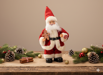 SANTA CLAUS WITH GINGERBREAD - DANCING + SINGING 30 CM