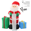 INFLATABLE SANTA CLAUS WITH LIST AND PRESENTS 180 CM LED