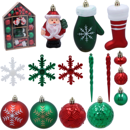 66 CHRISTMAS ORNAMENTS - MIX