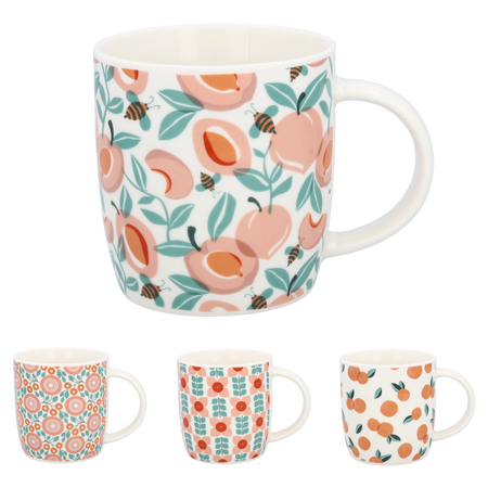 HRNČEK PORCELÁNOVÝ 365ML MIX VZOROV balenie=12 ks *6202