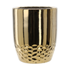 CERAMIC COVER FOR A POT 31,5 x 31,5 x 38,5 CM GOLD SEMI-SMOOTH