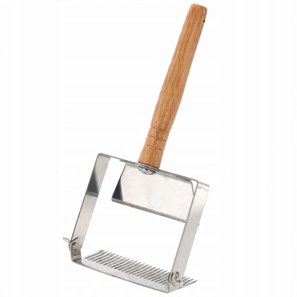 STAINLESS STEEL HONEY UNCAPPING KNIFE WITH WOODEN HANDLE 25 x 13 CM opak=10pcs