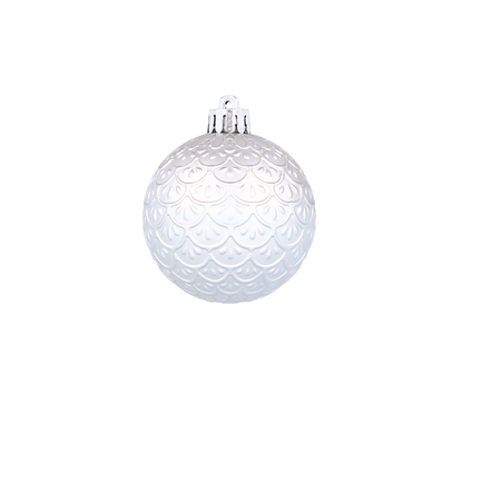 SET OF 6 BAUBLES 6 CM RED/GOLD/SILVER (TUBE)