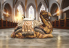 FIGÚRA ŤAVY KĽACIACEJ 66 x 27 x 38 cm (do súpravy 60-80 cm)*9767