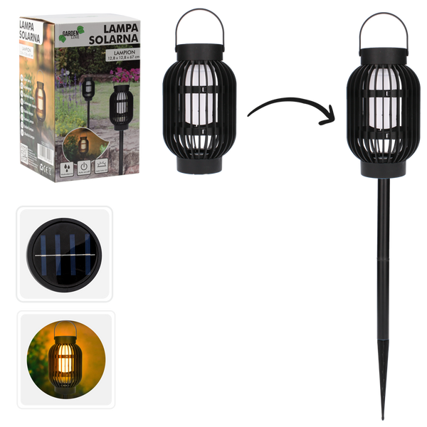 LAMPA SOLARNA LAMPION 12,8x12,8x67 CM *9993