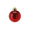 SET OF 16 BAUBLES 4 CM RED/GOLD/SILVER