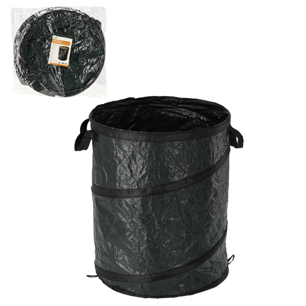 Skládací zahradní koš 100 l zelený s uchy