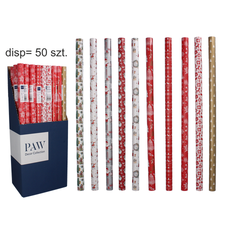 DECORATIVE PAPER FOR PACKAGING GIFTS HOLIDAYS 200X70CM 9756