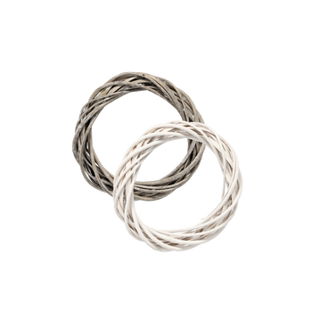WIANEK WIKLINOWY 25 CM BIAŁY / SZARY *9357