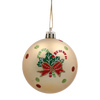 SET OF 6 CHRISTMAS BAUBLES GOLD 7 CM