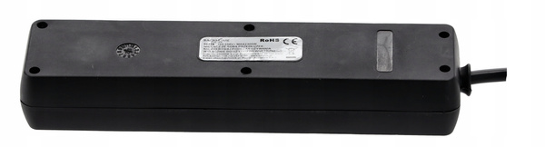 PRZEDŁUŻACZ LISTWA ZASILAJĄCA Z WYŁĄCZNIKIEM 4 GNIAZDA 3 M CZARNY *8688