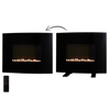 WALL-MOUNTED FIREPLACE WITH FLAME EFFECT - 61 X 13,5 X 48 CM - 1000/2000W