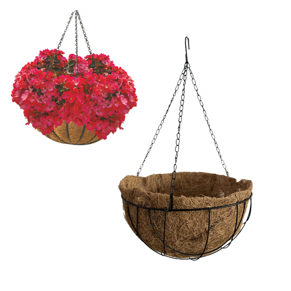 HANGING POT WITH A COCO LINER 30,5 x 15 CM