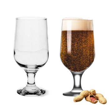 SET OF 6 BEER GLASSES STEM 385 ML BELEK