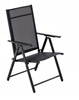 KRZESŁO OGRODOWE SKŁADANE STALOWE 66 x 53 x 107 CM CZARNE