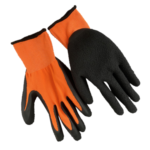 Protective gloves "10" knitted from polyester coated with latex pack=12