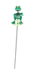DECORATION ON A STAKE FOR A PLANT POT/GARDEN – FROG 11 CM / 50 CM