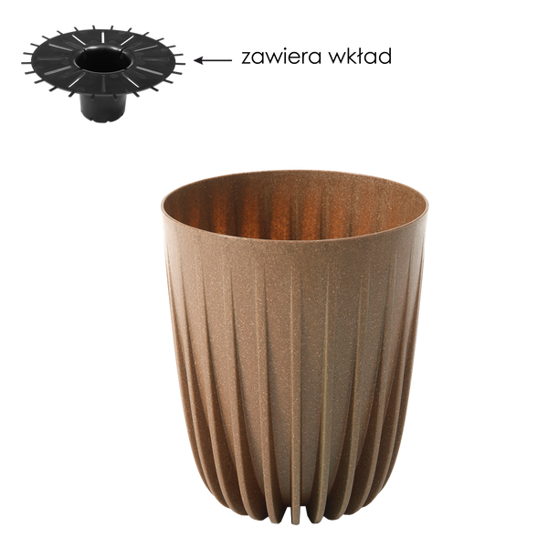 POT MIRA ECO WOOD 145MM-NATURAL WOOD*9377