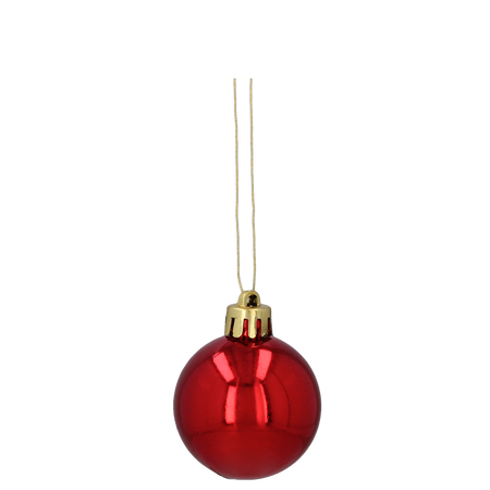 SET OF 47 BAUBLES 4-6 CM RED/GOLD/SILVER MIX DESIGNS