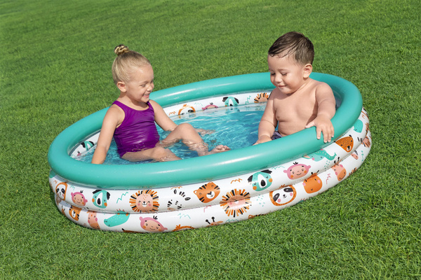 Bestway ?48" x H10"/?1.22m x H25cm Safari Pals Kiddie Pool