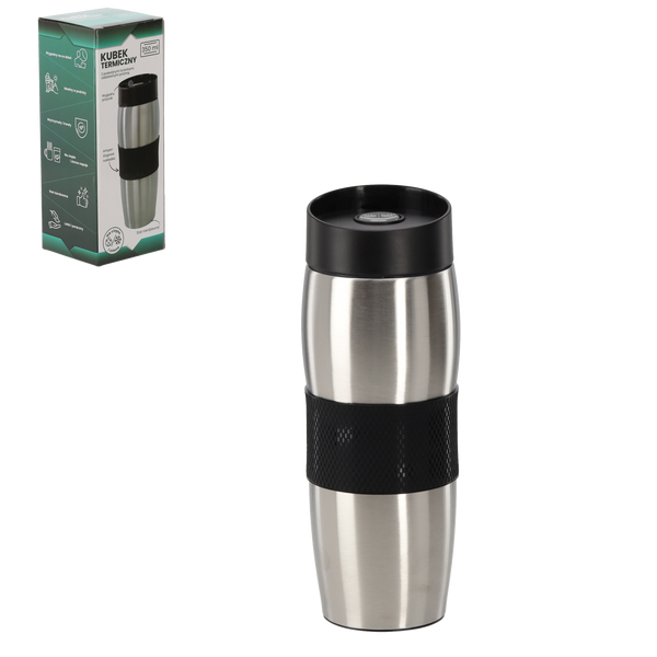 TASCĂ TERMICĂ 350 ML TURISTICĂ CU ACCESORIU ANTIPATYLA *4766