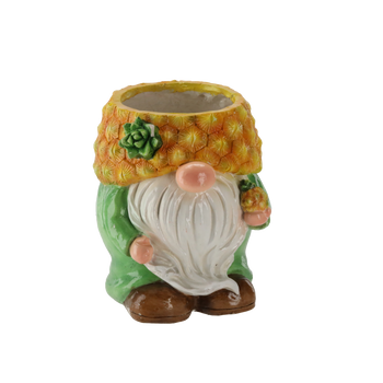 GARDEN FLOWER POT – GNOME WITH PINEAPPLE 25,7 X 25,2 X 30,8 CM