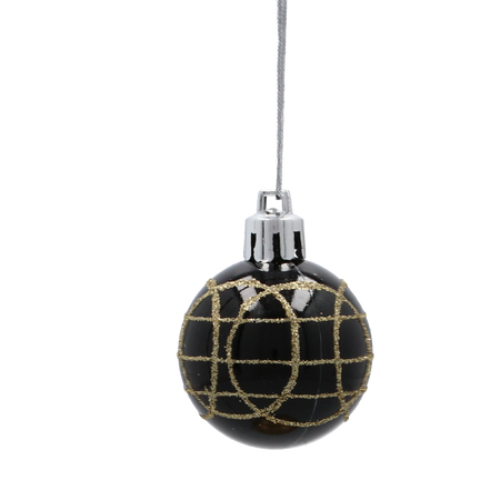 SET OF 18 CHRISTMAS BAUBLES 4 CM