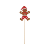 CHRISTMAS DECORATION - GINGERBREAD ON STICK MIX DESIGNS 6 x 7.5 CM