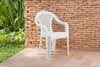 GARDEN CHAIR 56 X 42 X 78 CM WHITE