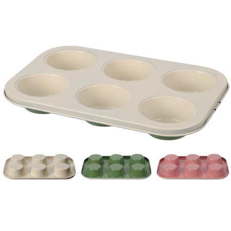 MUFFIN PAN STEEL 265X185X30MM