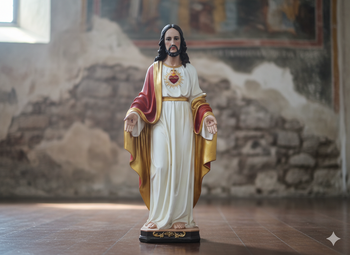 FIGÚRA SRDCE PÁNA JEŽIŠA 122 CM SKLENENÉ OČI *4589
