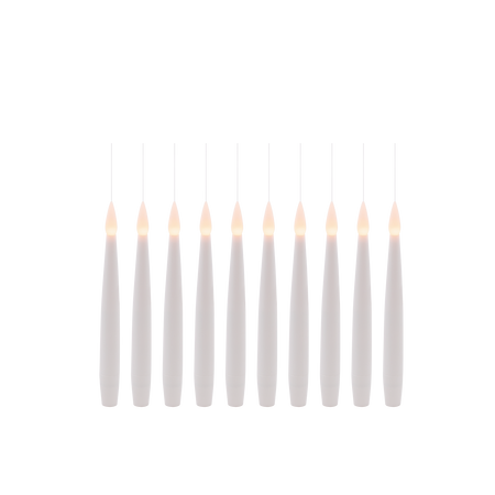 KPL. 10 WISZĄCYCH ŚWIECZEK LED Z RÓŻDŻKĄ 1,5 X 15,5 CM *9452