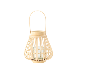 DREVENÝ LAMPION 20 x 22 CM - PRÍRODNÝ *8574