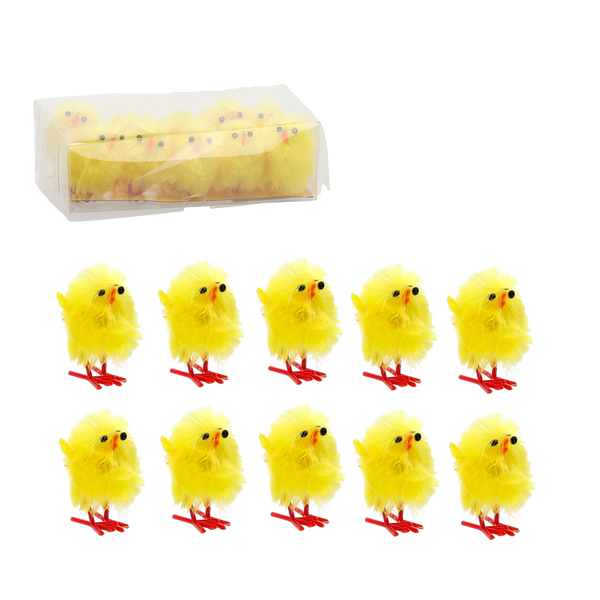 EASTER DECORATION - SET OF 10 CHICKENS