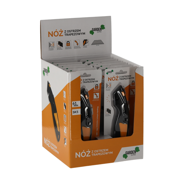 NÓŻ Z OSTRZEM TRAPEZOWYM disp=12szt *1647