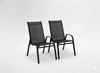 KPL. 2 KRZESEŁ OGRODOWYCH CZARNYCH 54 x 70 x 92 CM