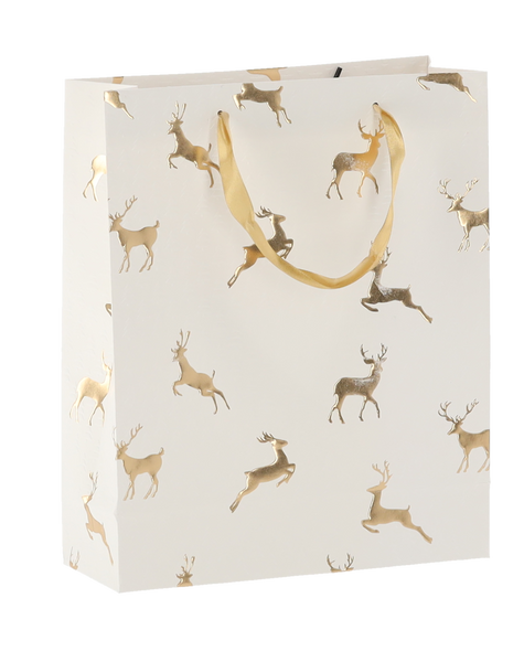 CHRISTMAS GIFT BAG REINDEERS 26 x 32 x 10 CM