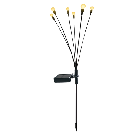 KPL. 2 LAMP SOLARNYCH H 70 CM ŚWIETLIK 6 LED CIEPŁY BIAŁY *5899