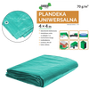 PLANDEKA 4 x 4 M (+/- 5%) 70GSM 3%UV ZIELONA *4140