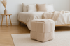 WOVEN CUBE POUF 40 X 40 X 40 CM CREAM