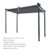 PERGOLA OGRODOWA SZARA 3 X 3M  2.95 x 2.95 x H2.3m