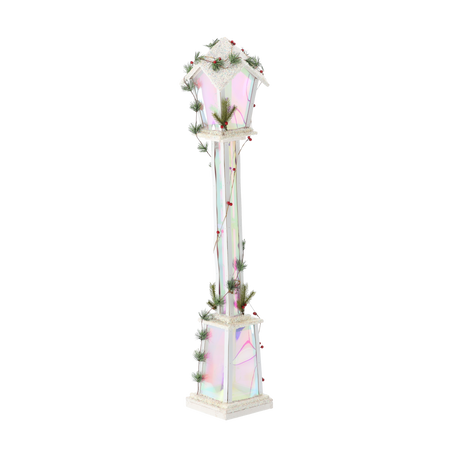 CHRISTMAS WHITE LED LANTERN 20 x 20 x 120 CM