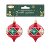 KPL. 2 DECORAȚIUNI DE BRAD BOMBĂ DECORATIVĂ *9434