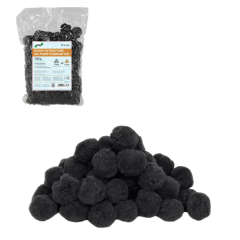 KULKI FILTRACYJNE CZARNE 5CM DO POMP PIASKOWYCH 700G