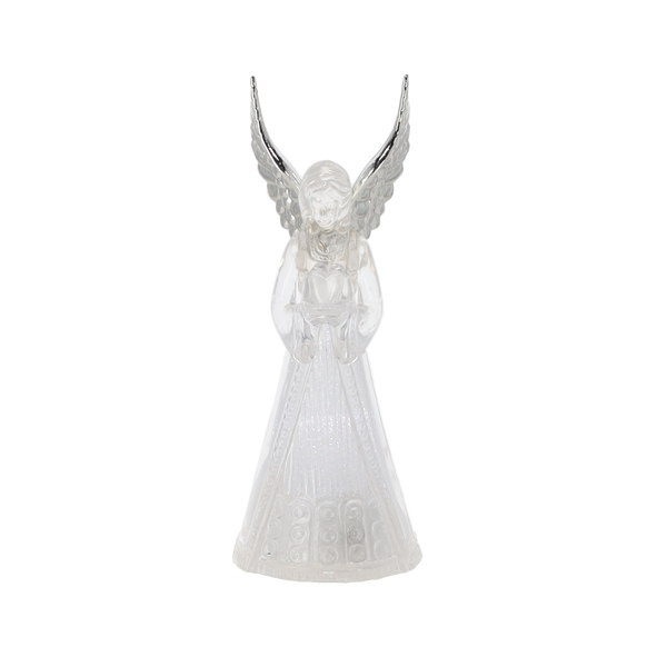 CHRISTMAS DECORATION - SMALL LED PLASTIC ANGEL 4 x 4 x 11 CM ASSORTED DESIGNS disp=12pcs