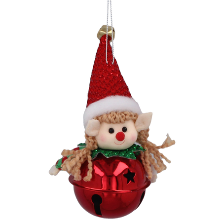 CHRISTMAS DECORATION - BELL ELF MIX DESIGNS 5 x 12 CM