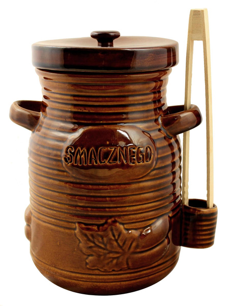 KERAMICKÁ NÁDOBKA 3,5L NA UHORKY S MEDOVÝMI ŠTIPCI *3170